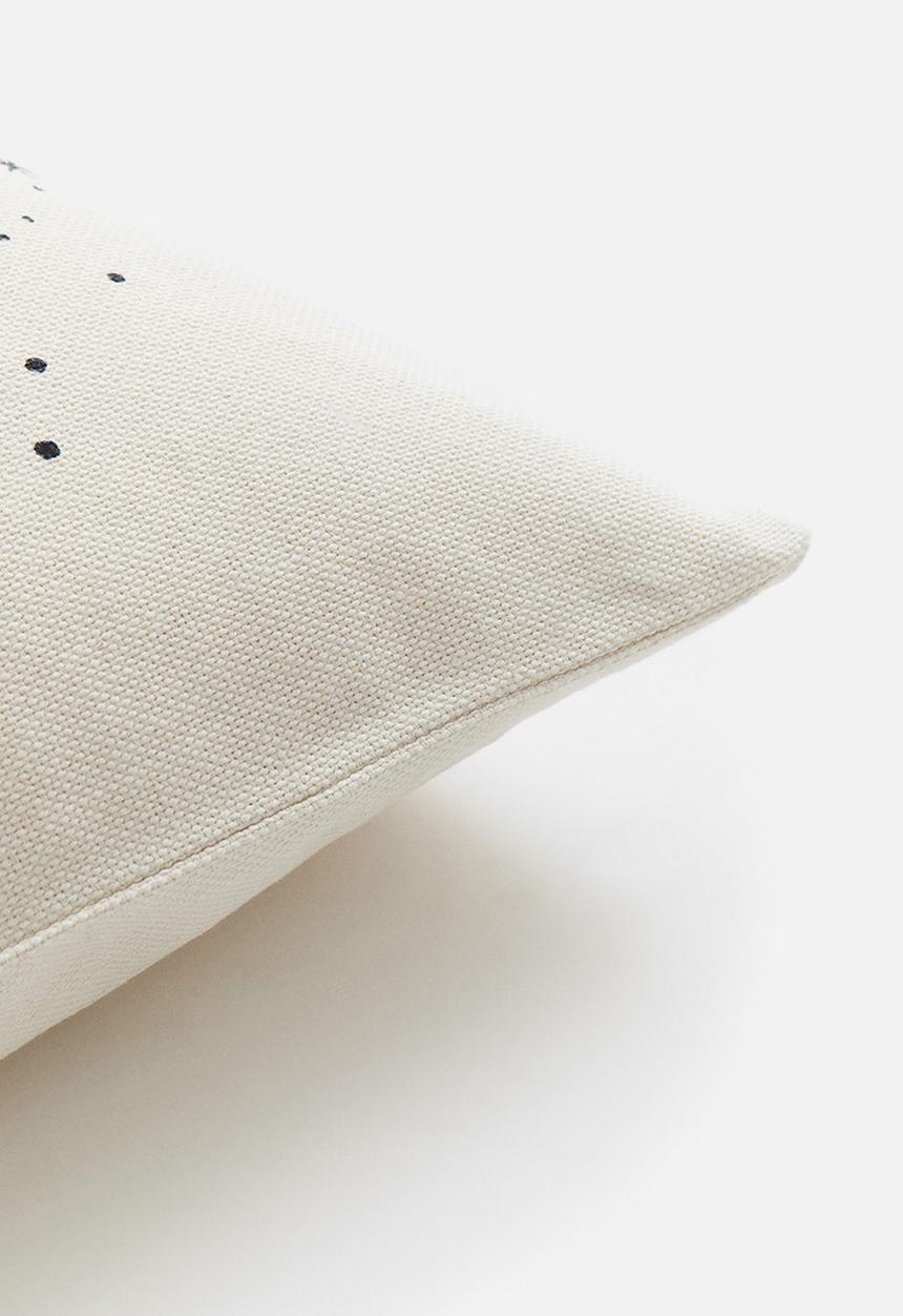 H&M - Printed cushion cover - natural white wreath 