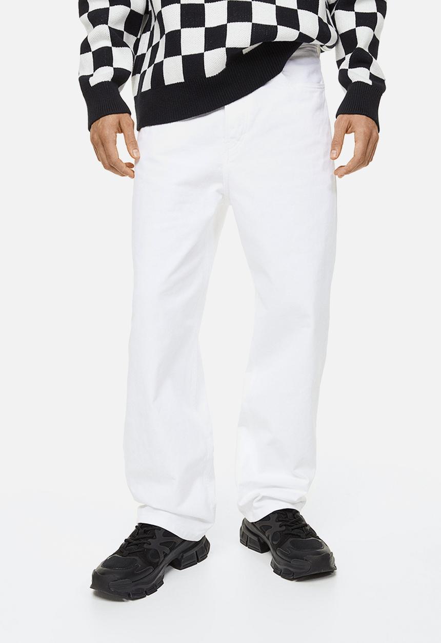 H&M - Loose fit 5-pocket twill trousers - white
