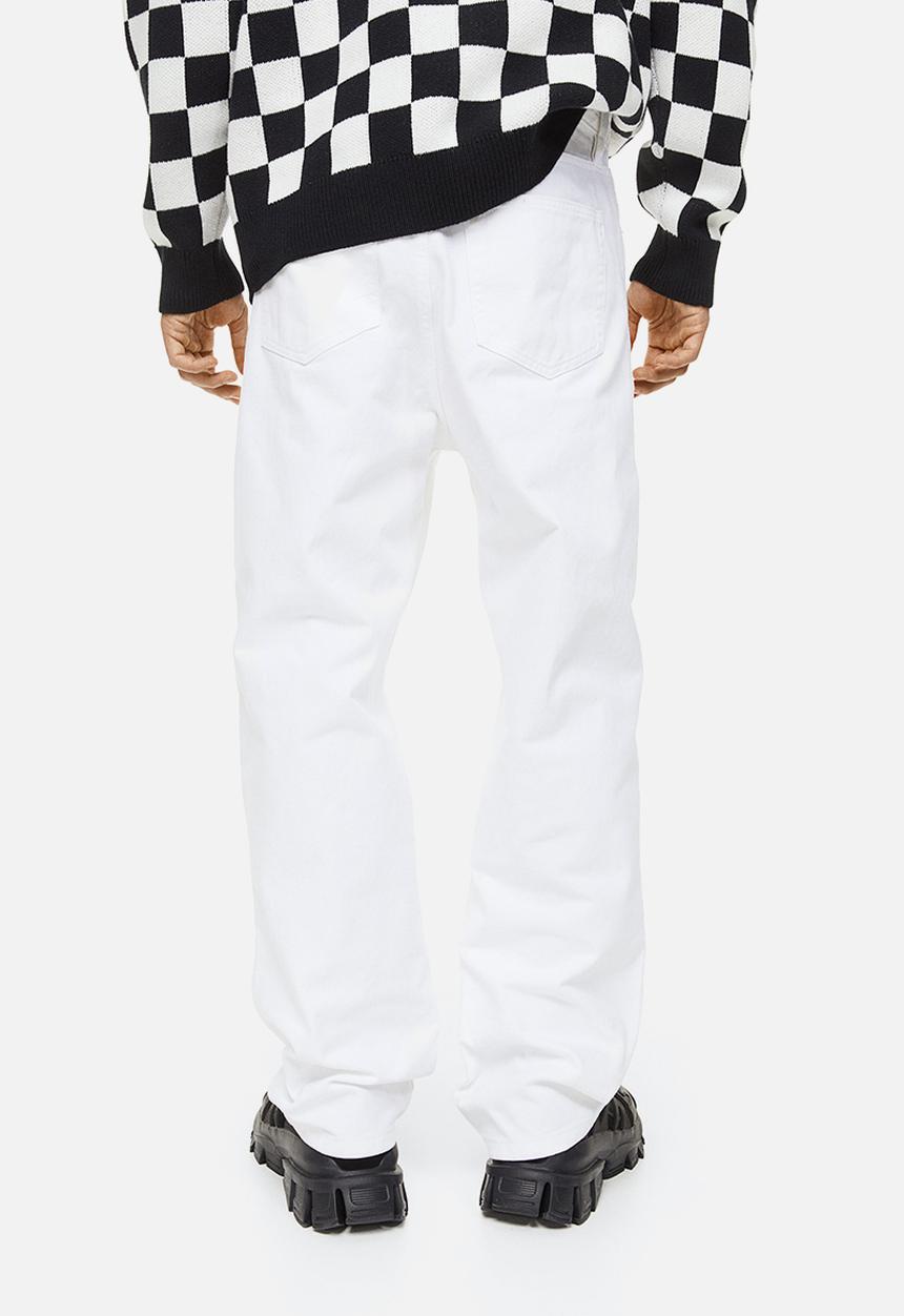 H&M - Loose fit 5-pocket twill trousers - white