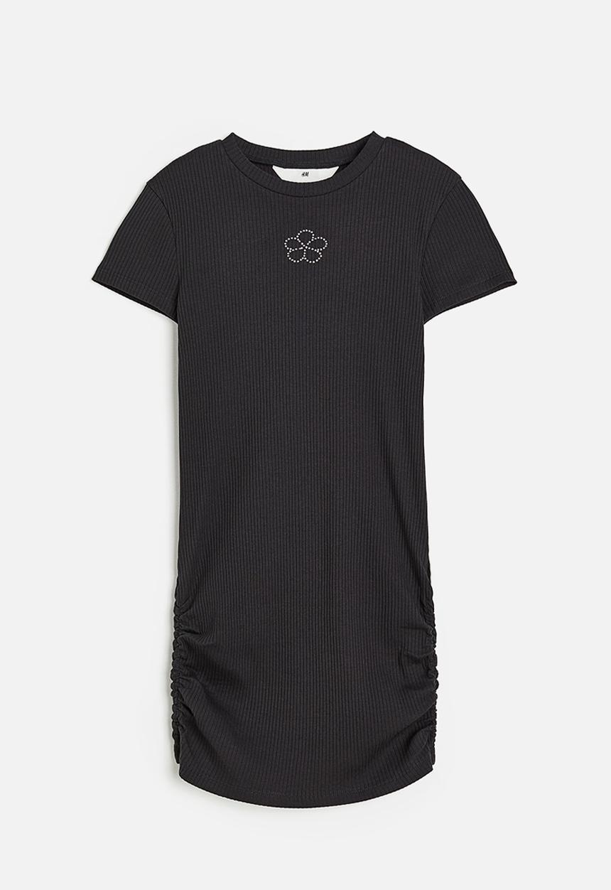 H&M - Gathered dress - black