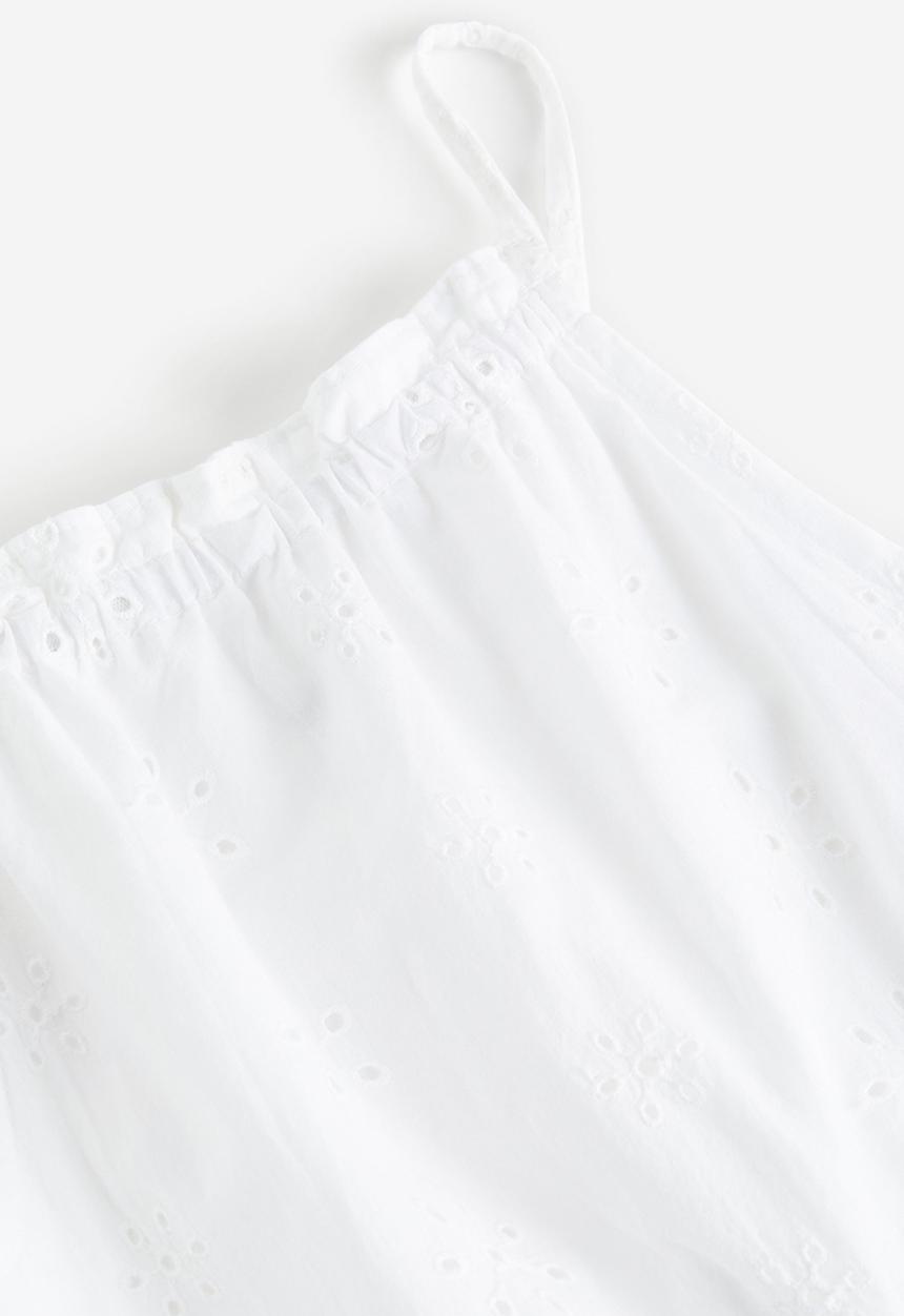 H&M - Strappy peplum top - white