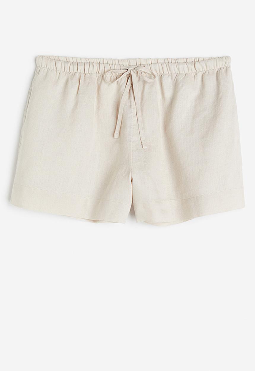 H&M - Linen shorts - light beige