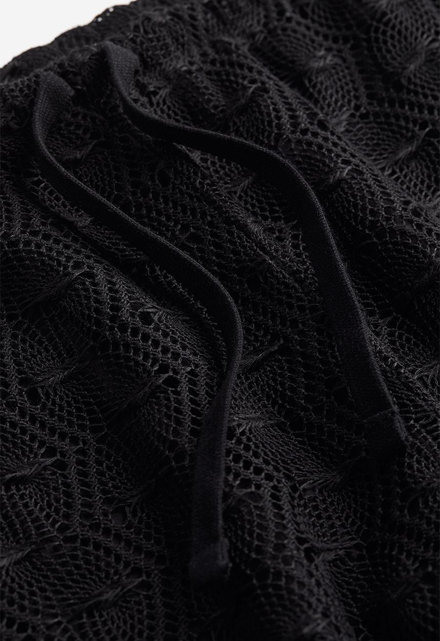 H&M - Crochet-look pull-on trousers - black