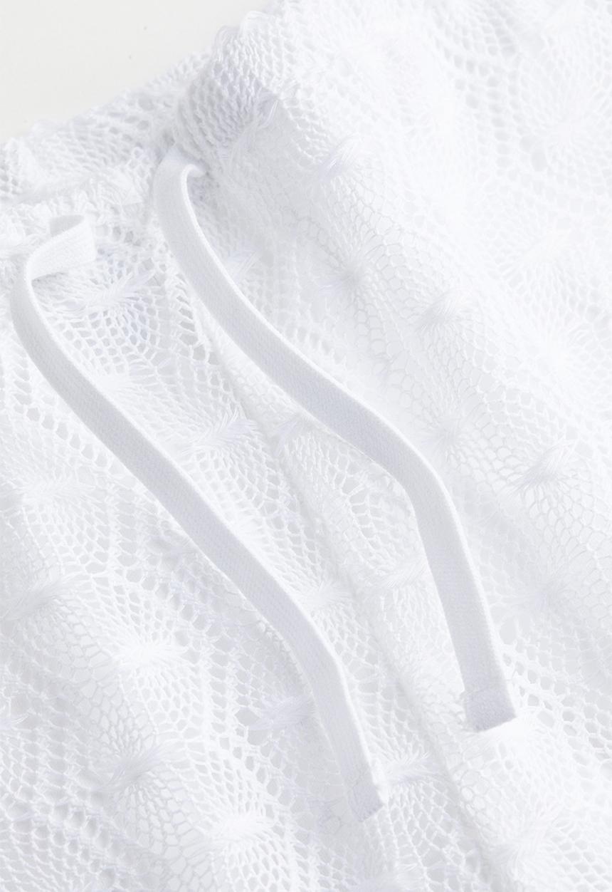 H&M - Crochet-look pull-on trousers - white