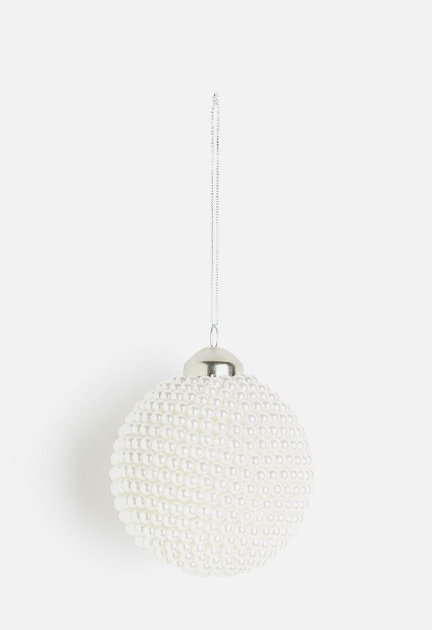 H&M - Pearl christmas tree bauble - white