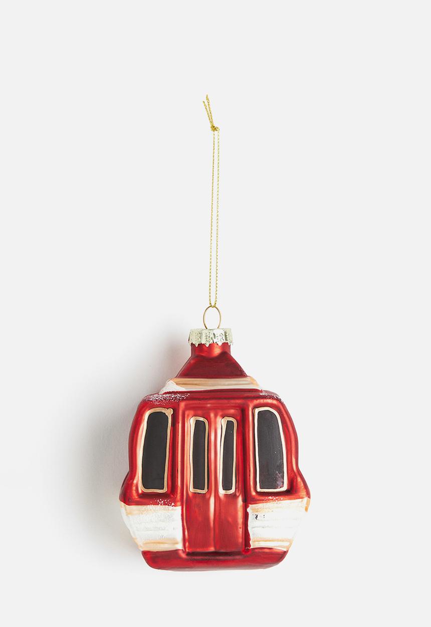 H&M - Glass christmas tree decoration - red gondola