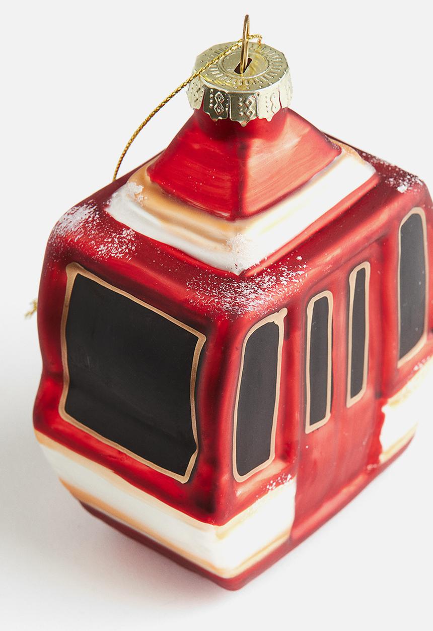 H&M - Glass christmas tree decoration - red gondola