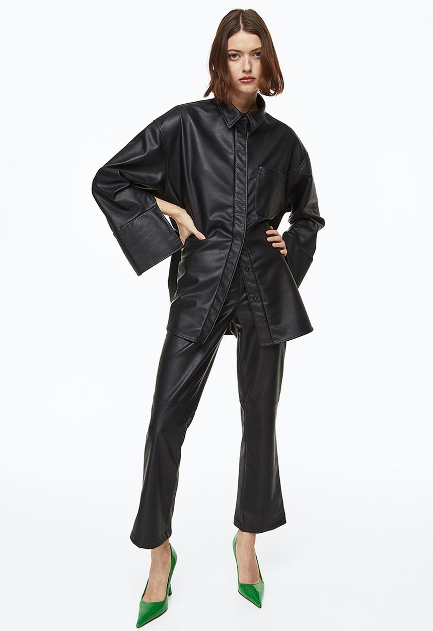 H&M - Flared trousers - black