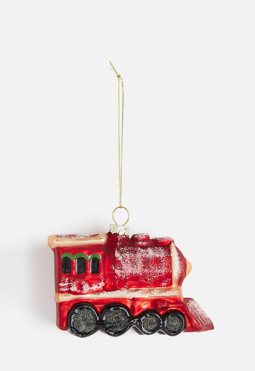 H&M - Glass christmas tree decoration - red train