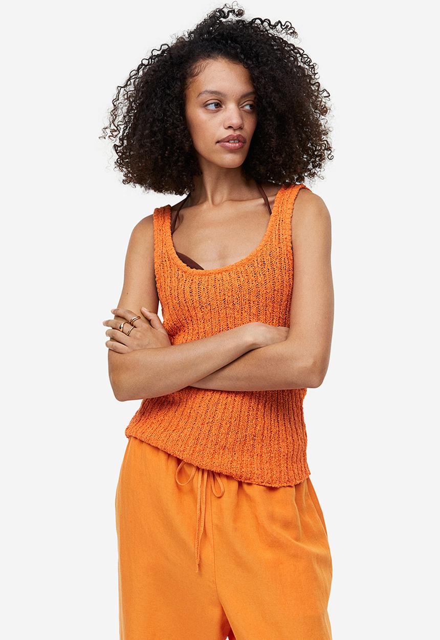 H&M - Knitted vest top - orange