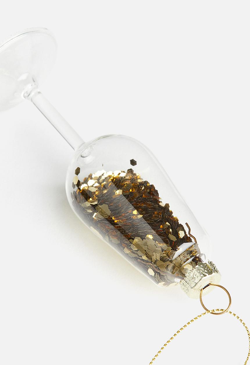H&M - Glass christmas tree decoration - gold-coloured glass