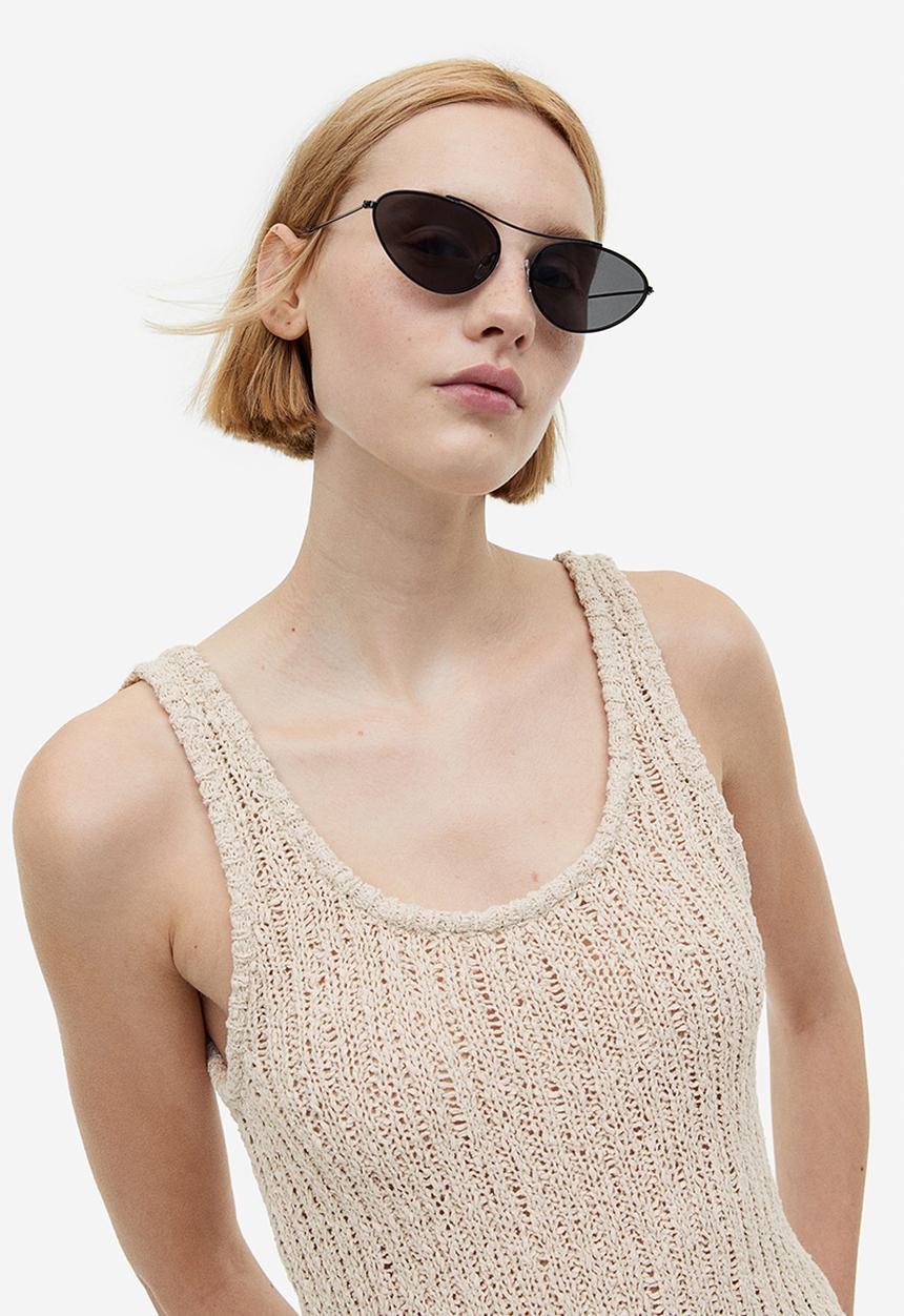 H&M - Knitted vest top - light beige