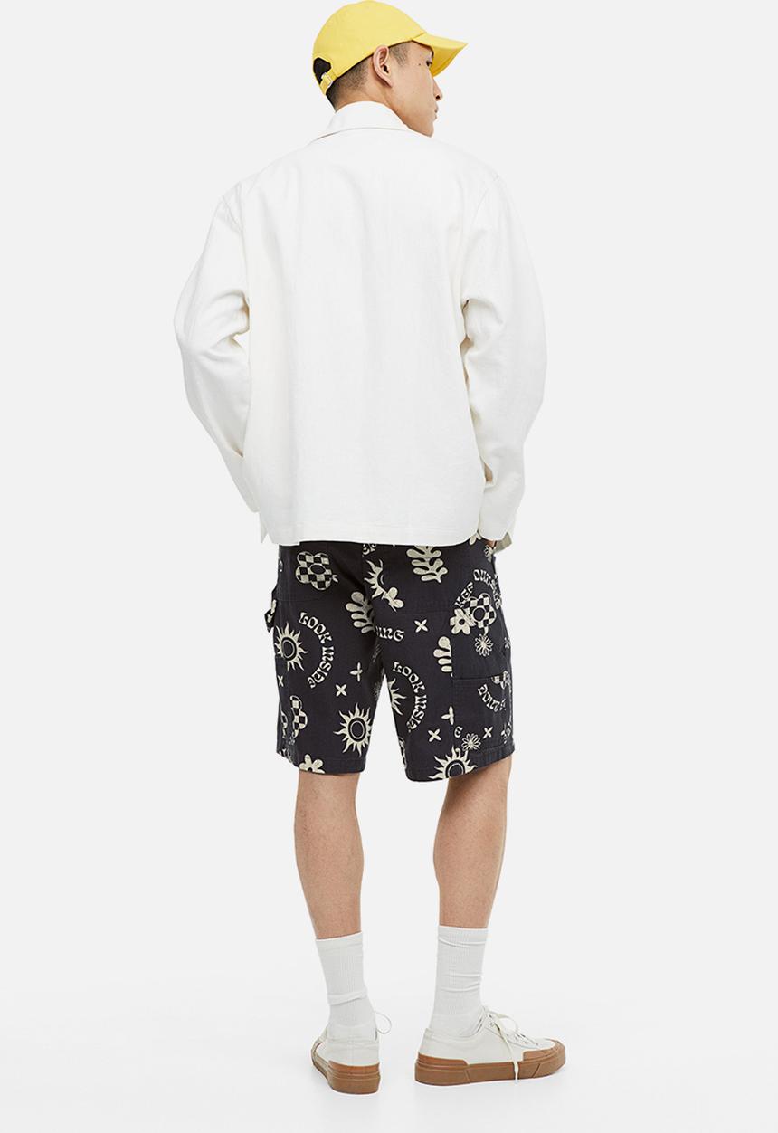 H&M - Relaxed fit worker shorts - black