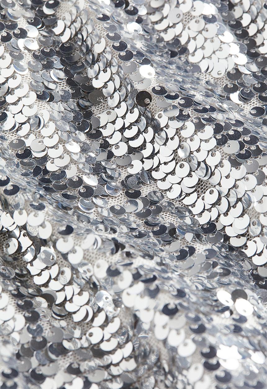 H&M - Sequined mini dress - silver coloured