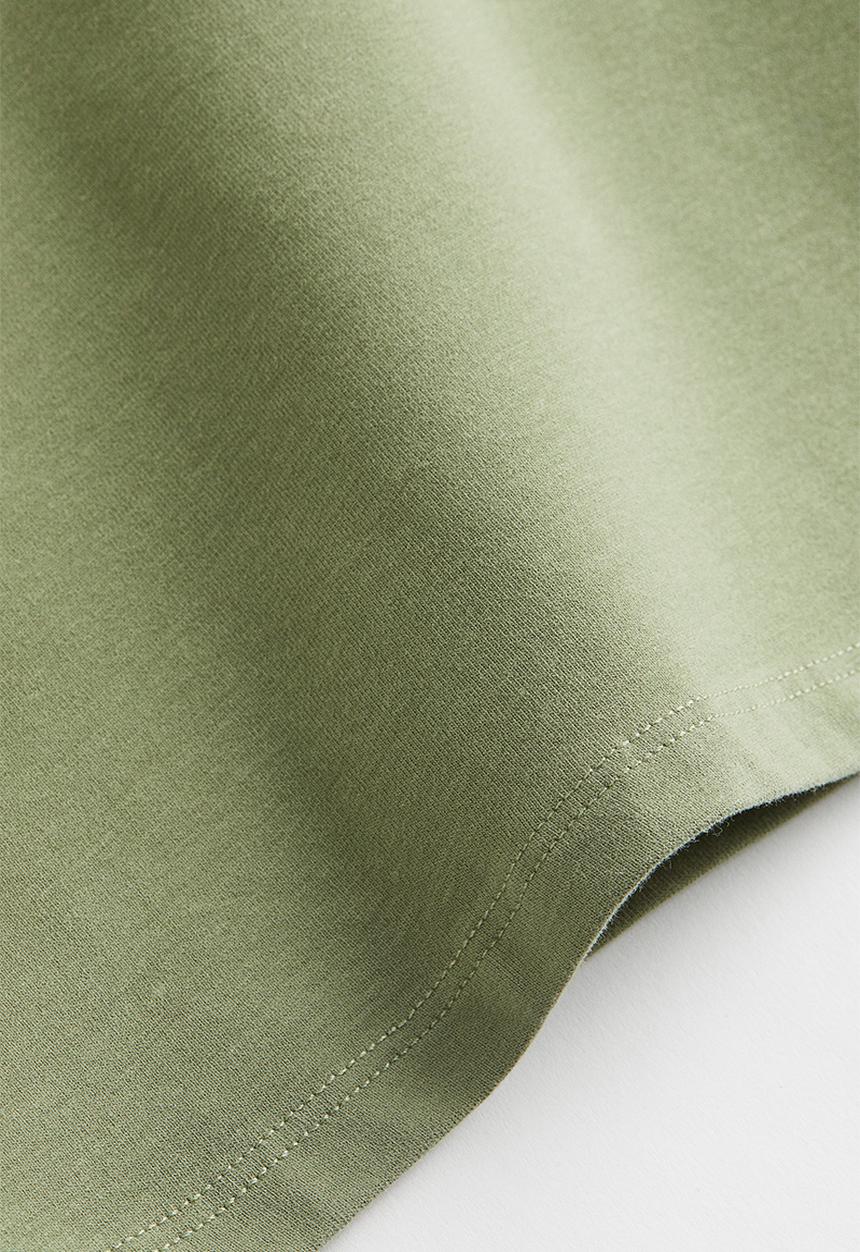 H&M - Flared-skirt jersey dress - green