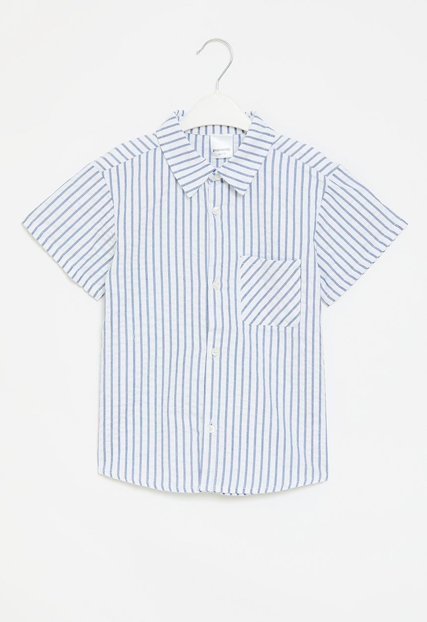Pop Candy - Striped shirt-blue and white