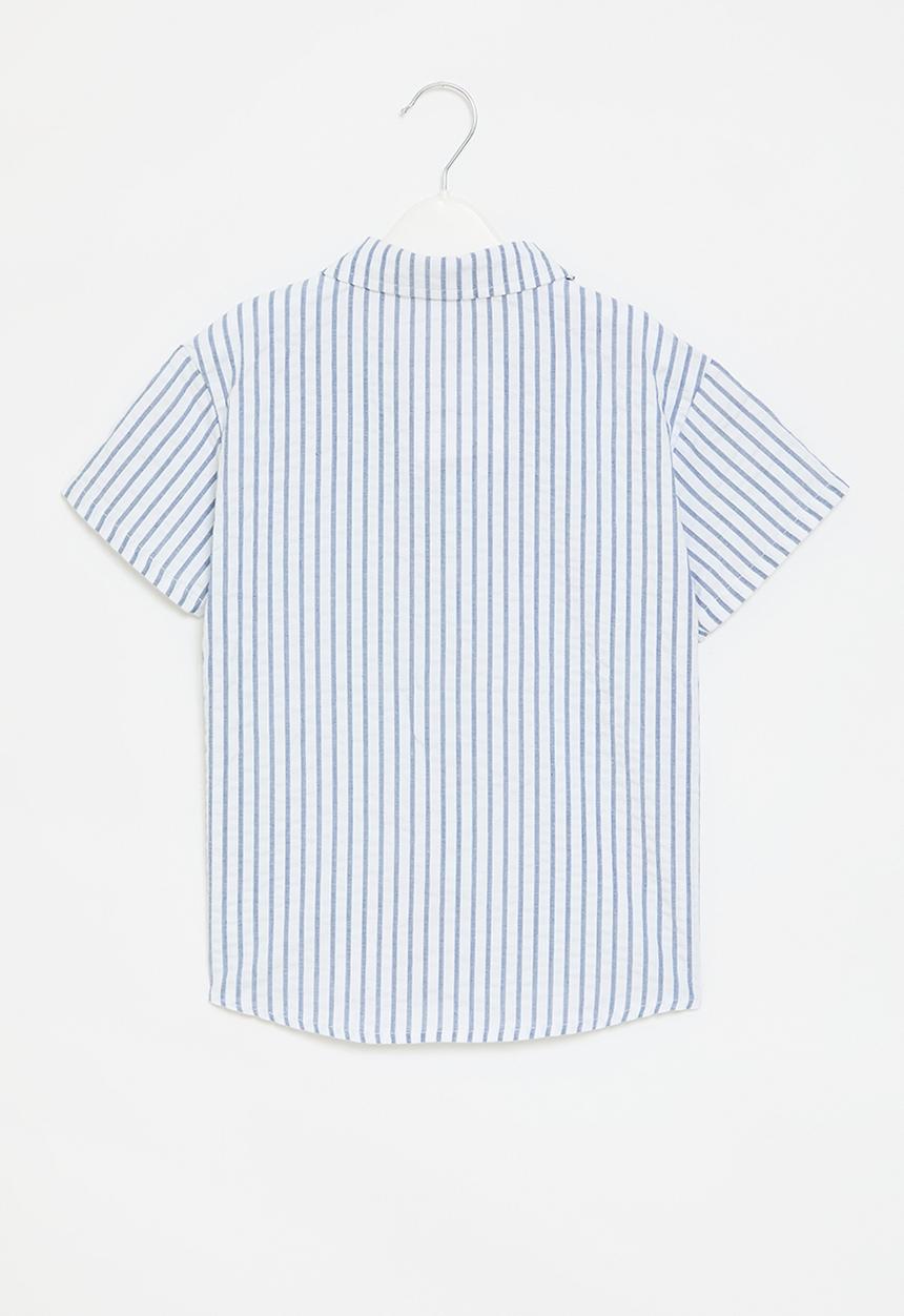 Pop Candy - Striped shirt-blue and white