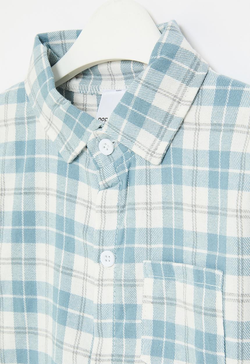 Pop Candy - Plaid shirt - blue