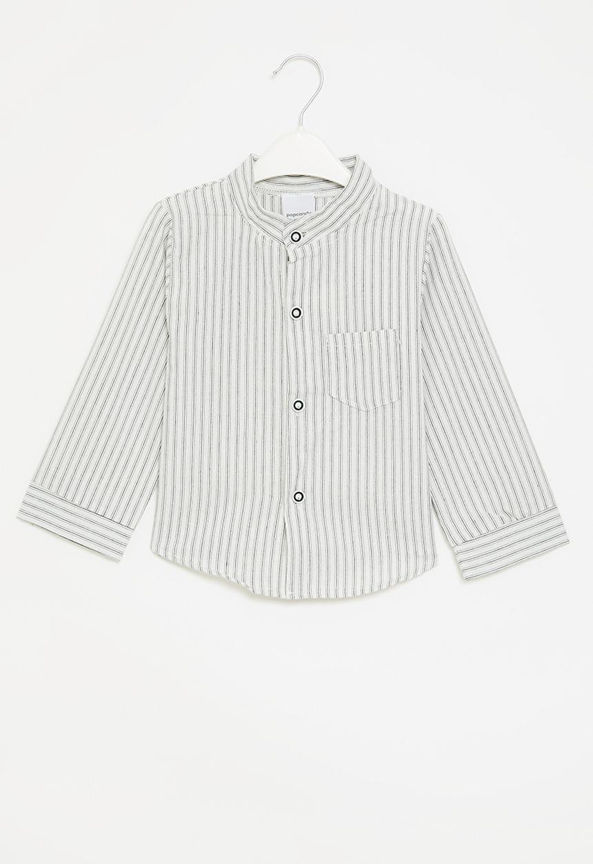 Pop Candy - Striped shirt - grey and white