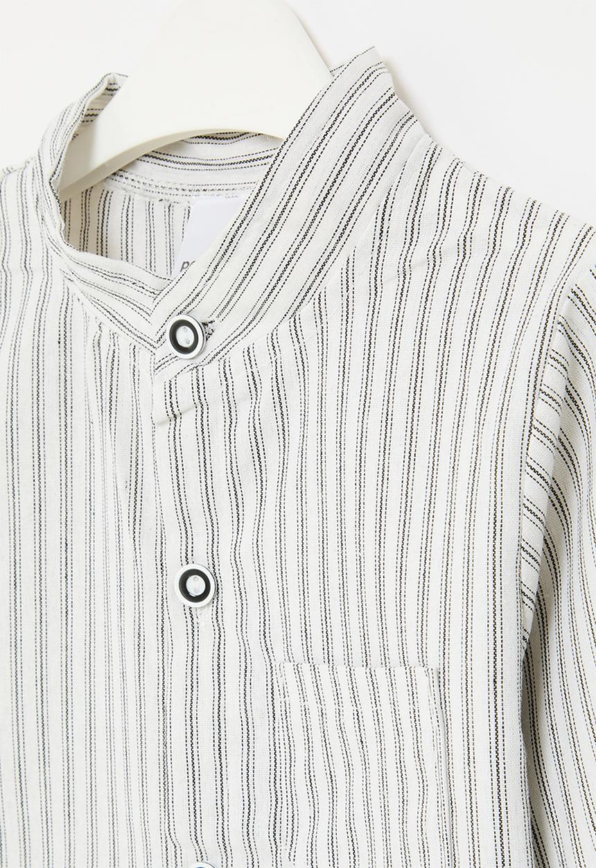 Pop Candy - Striped shirt - grey and white