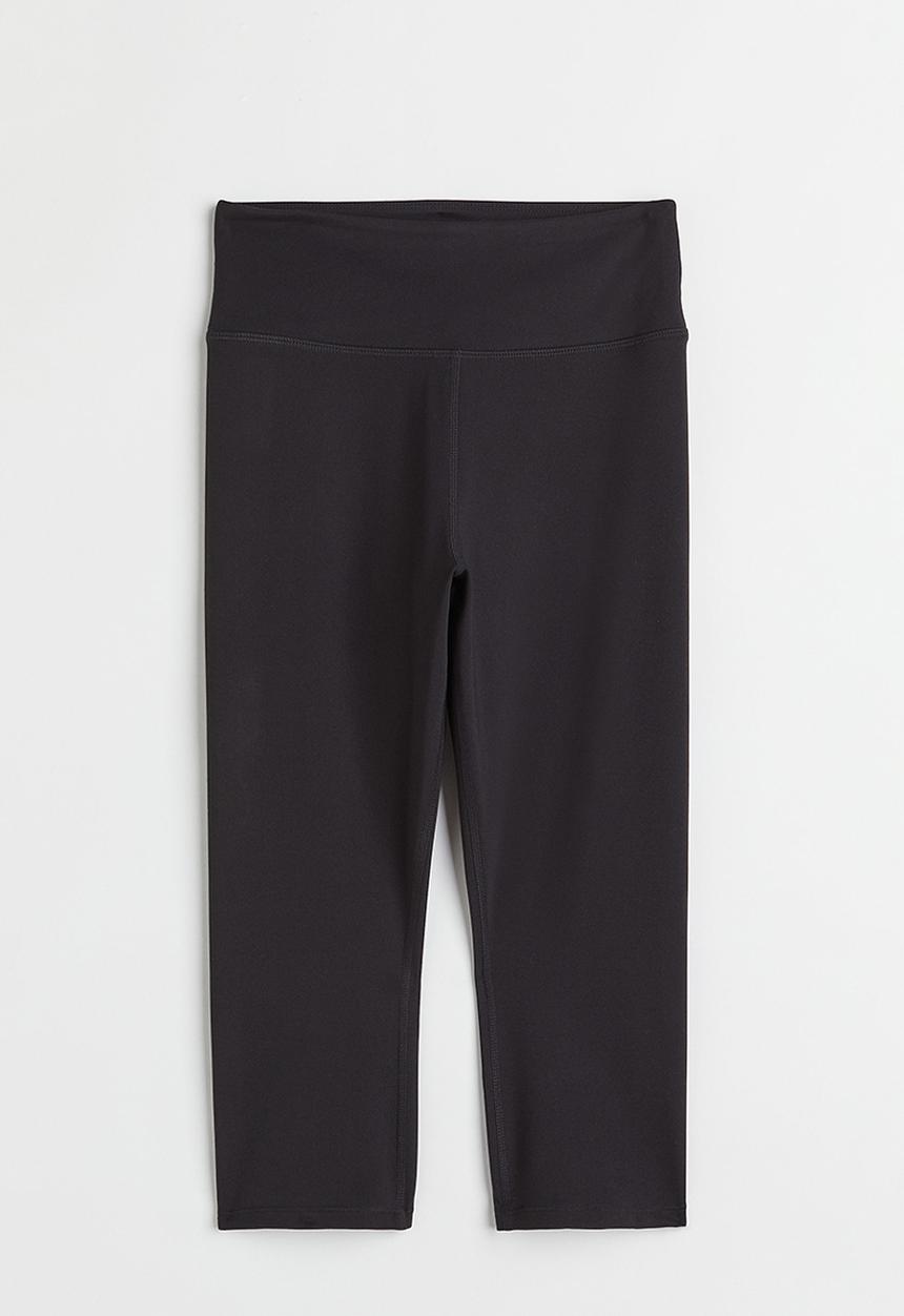 H&M - High waist capri tights - black