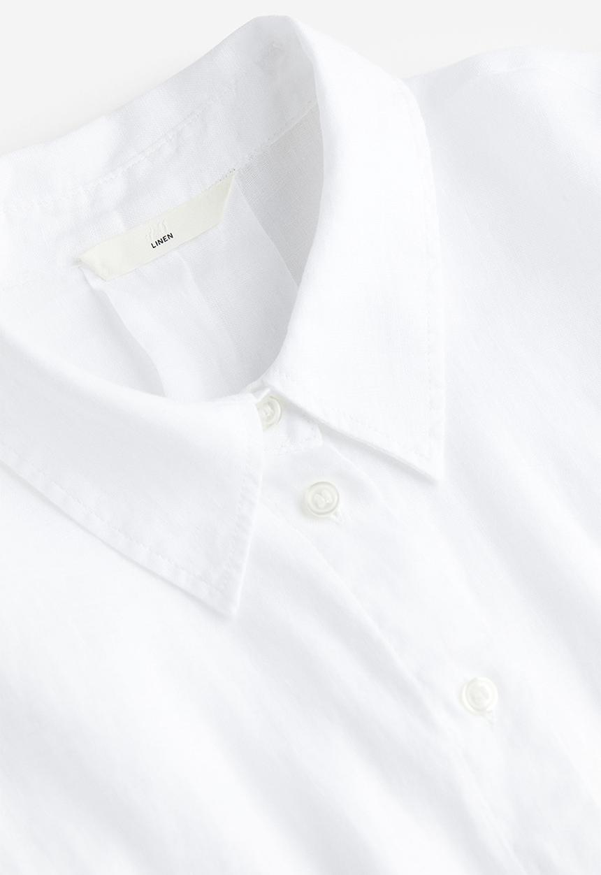 H&M - Oversized linen shirt - white