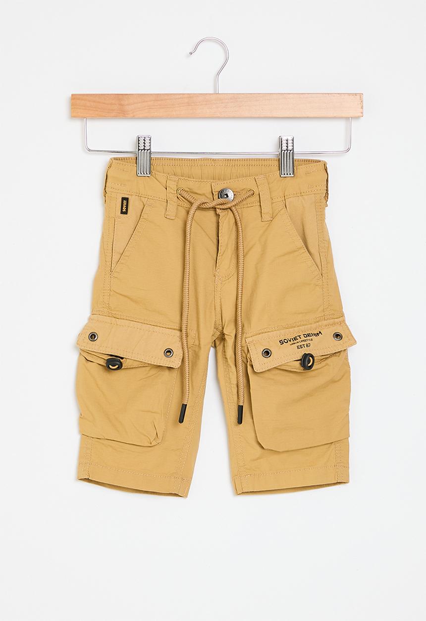 SOVIET - Boys cotton short - new khaki