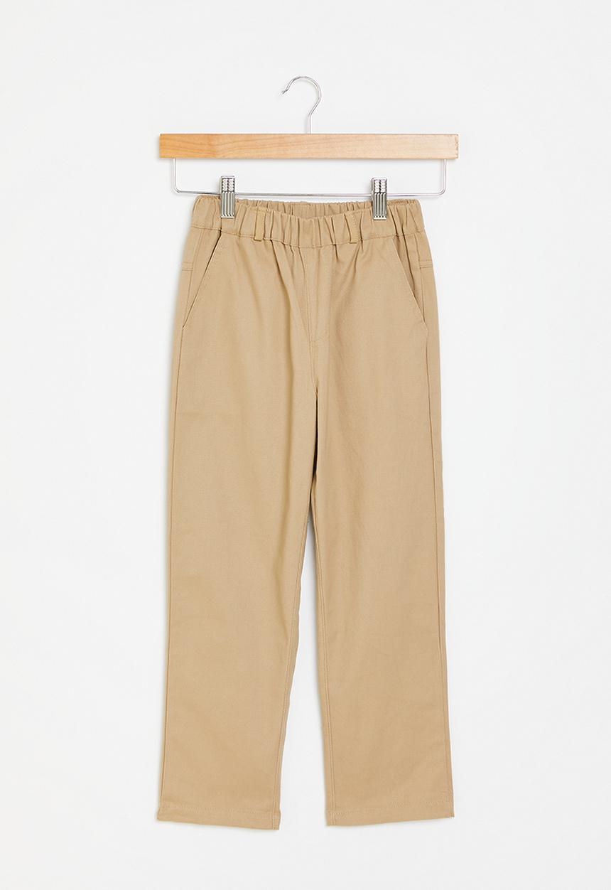 Pop Candy - Elastic waist  pants - khaki