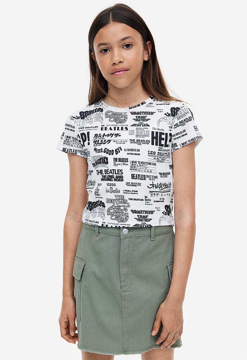 H&M - Printed T-shirt - white