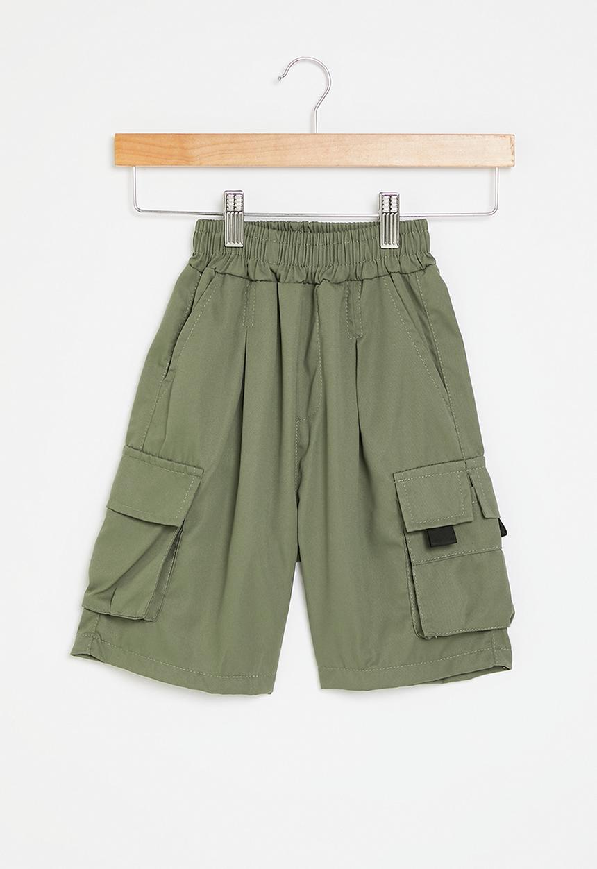 Pop Candy - Utility shorts - olive green