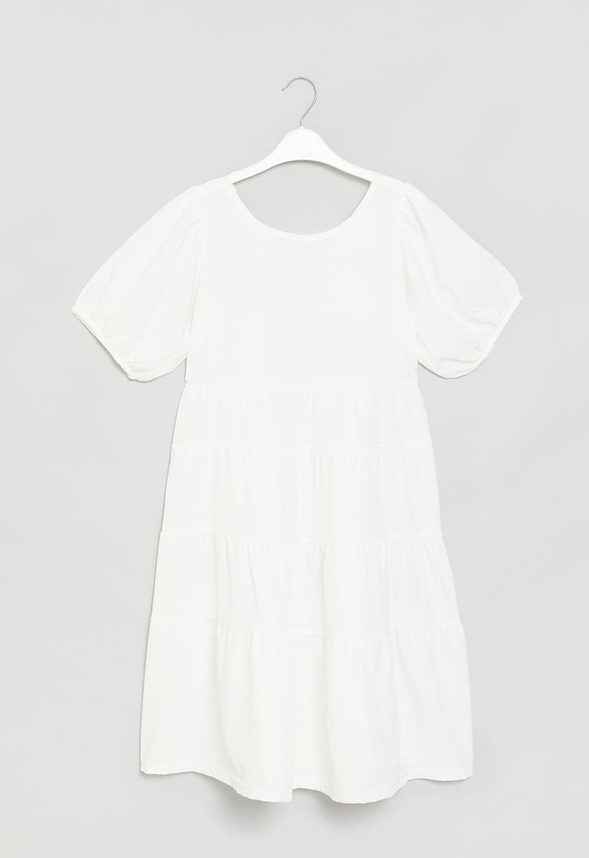 Pop Candy - Tiered dress-white