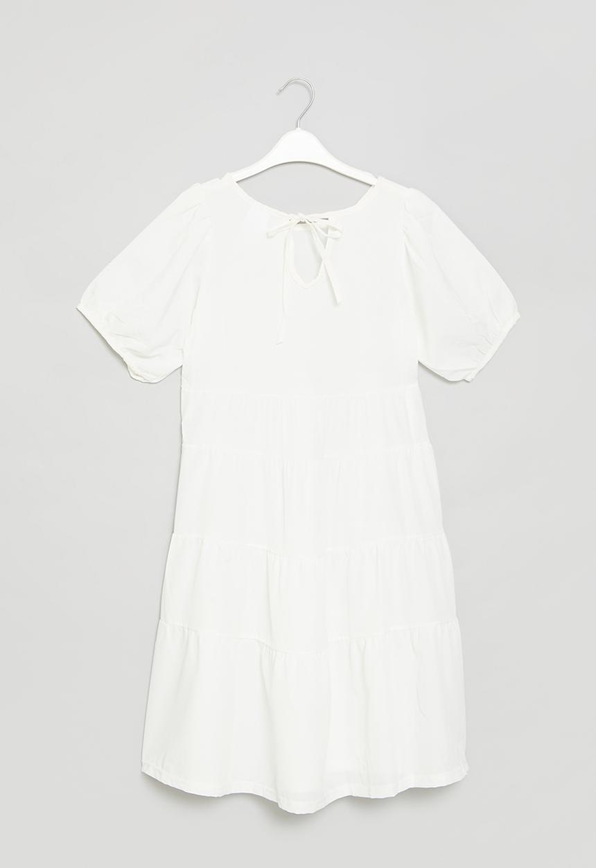 Pop Candy - Tiered dress-white