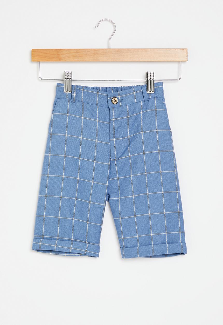 Pop Candy - Plaid shorts - blue