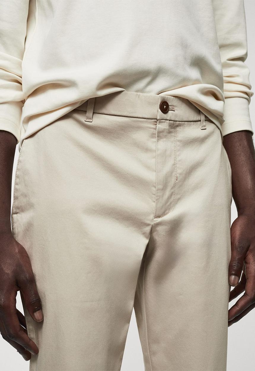 MANGO - Trousers marte - beige