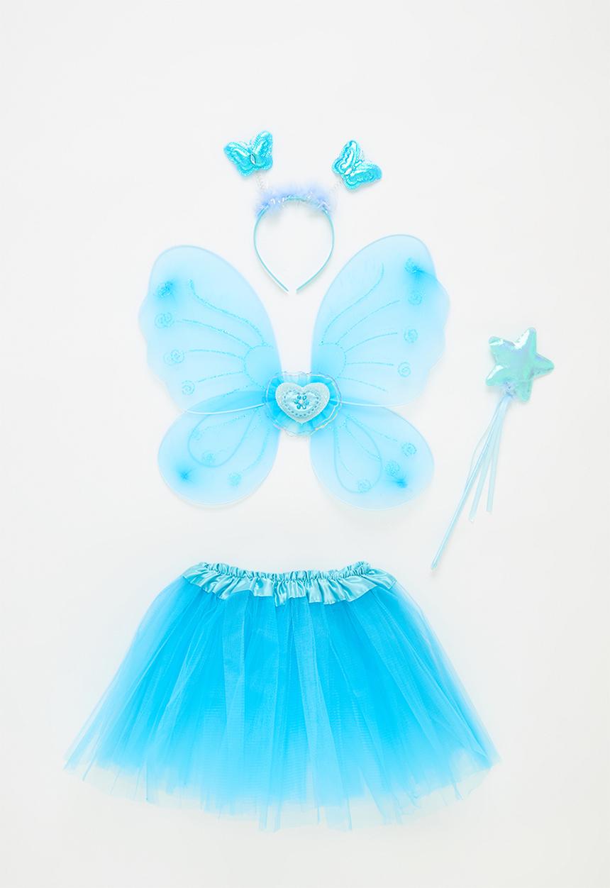 Pop Candy - Girls fairy 4 piece costume set - blue