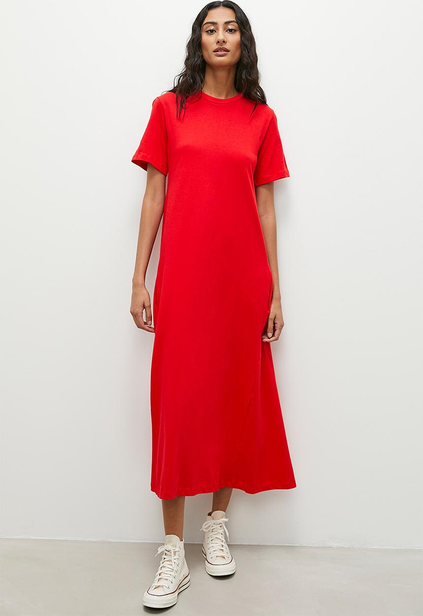 Superbalist - Trapeze hem shirt dress with pockets - red