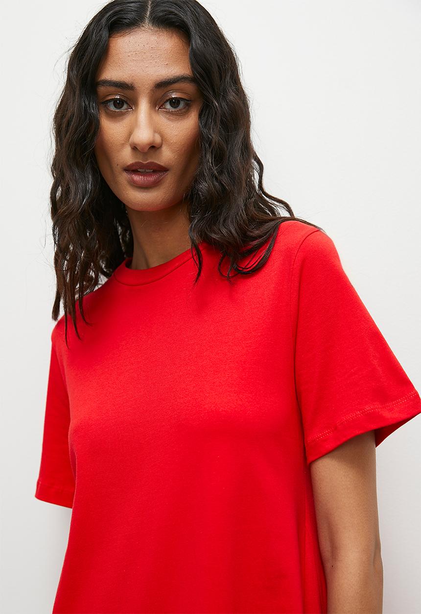 Superbalist - Trapeze hem shirt dress with pockets - red