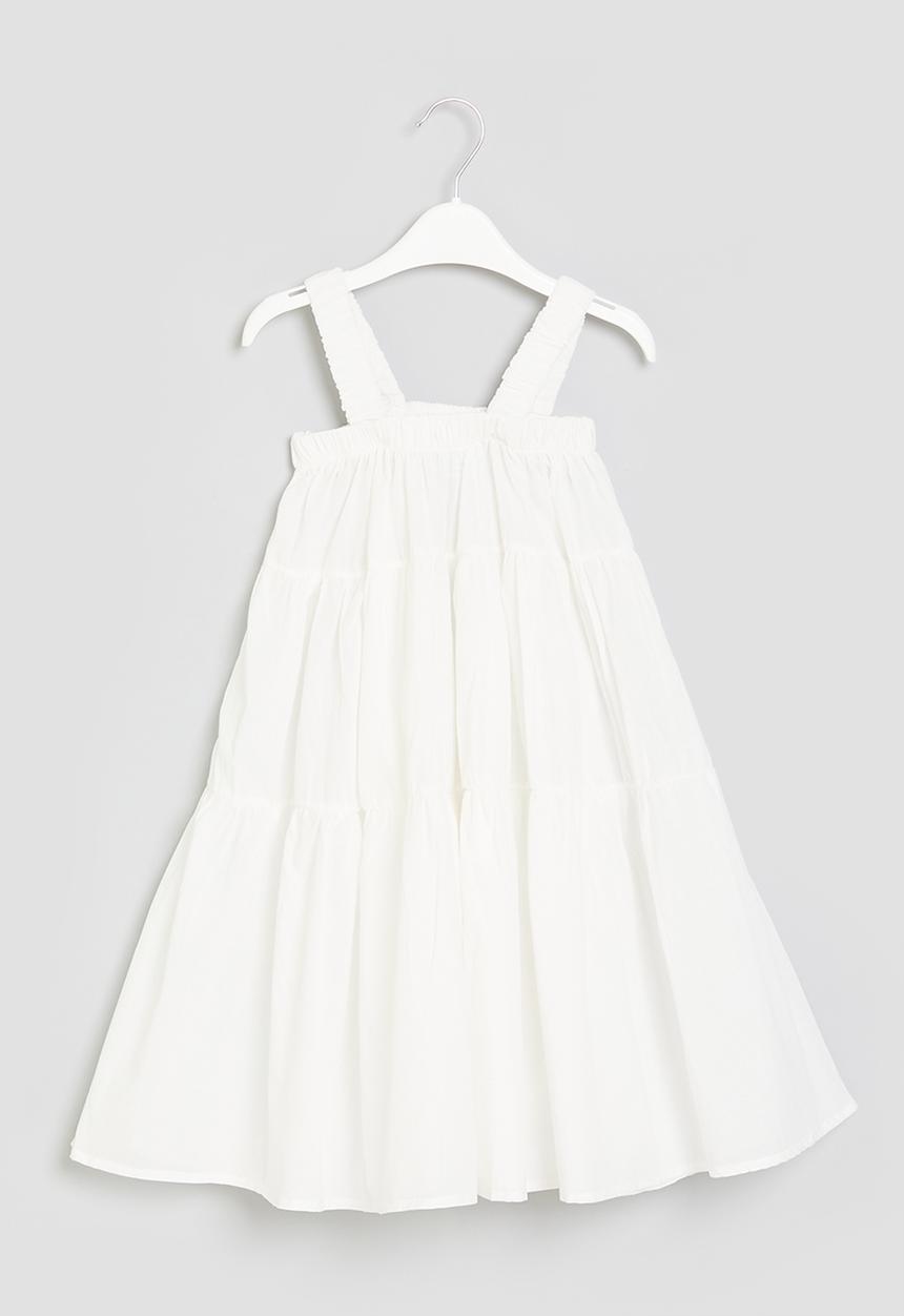 Pop Candy - Tiered  dress - white