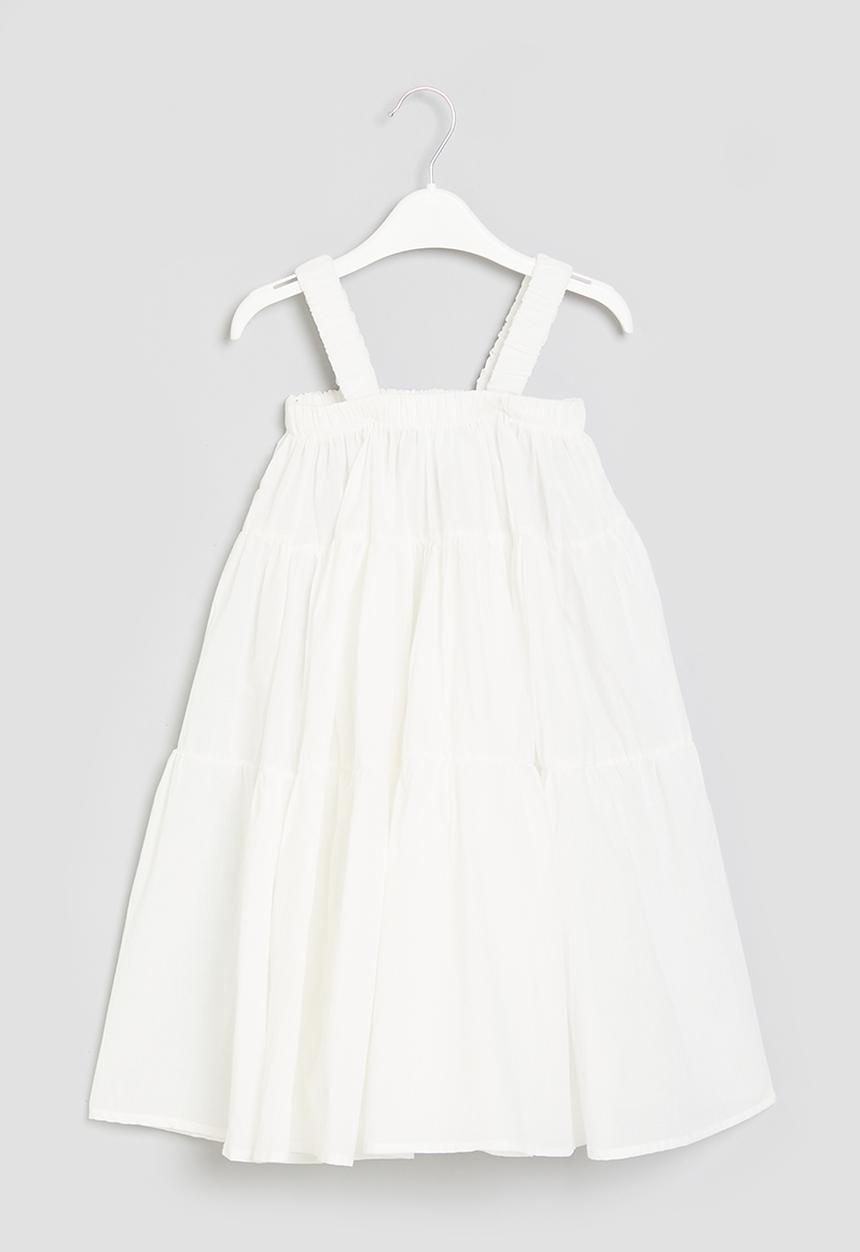 Pop Candy - Tiered  dress - white