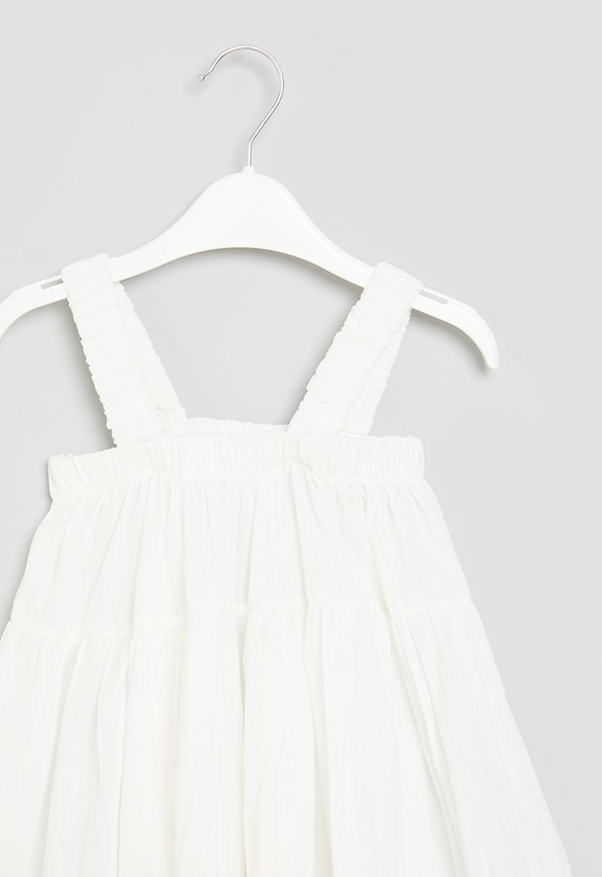 Pop Candy - Tiered  dress - white