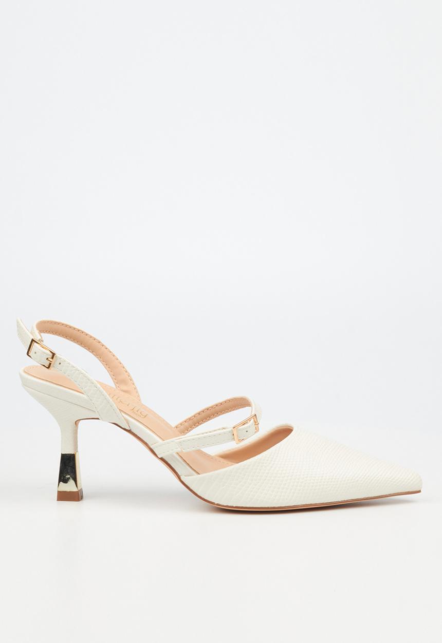 Butterfly Feet - Priya 1 court heel - white