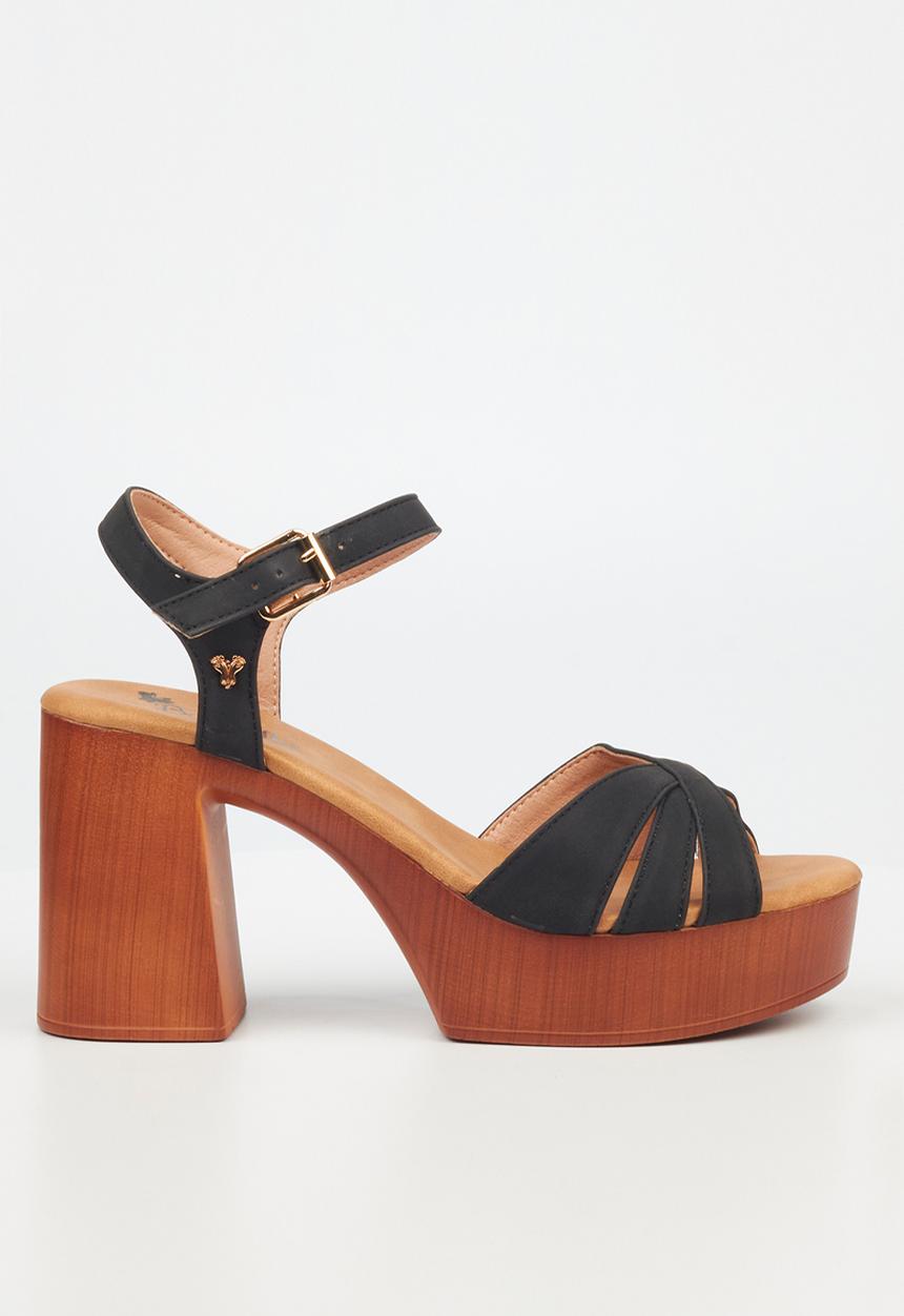 Butterfly Feet - Sheena1 platform heeled sandal - black