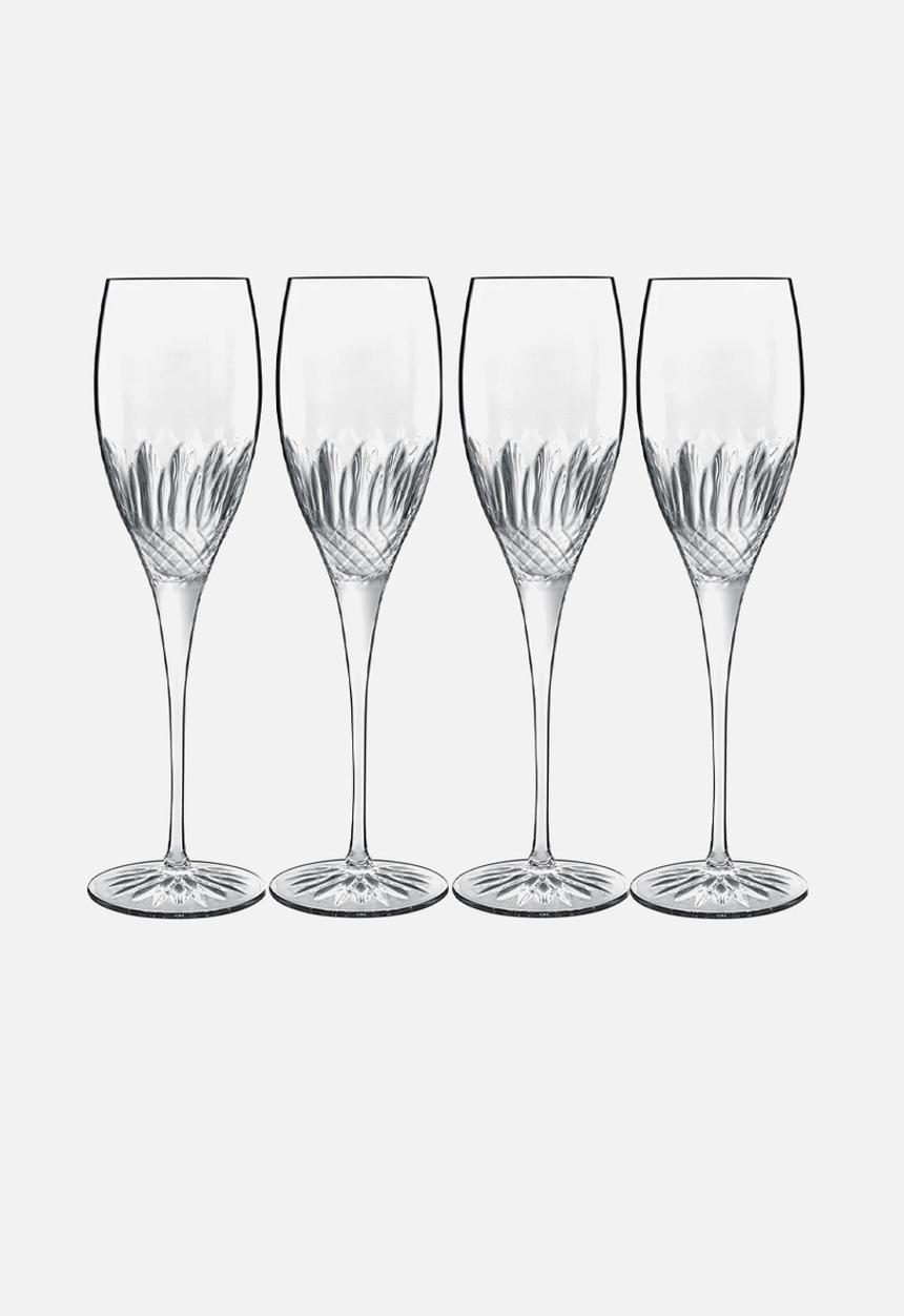 Luigi Bormioli - Luigi Bormioli Diamante Champagne/Prosecco Glasses Set of 4