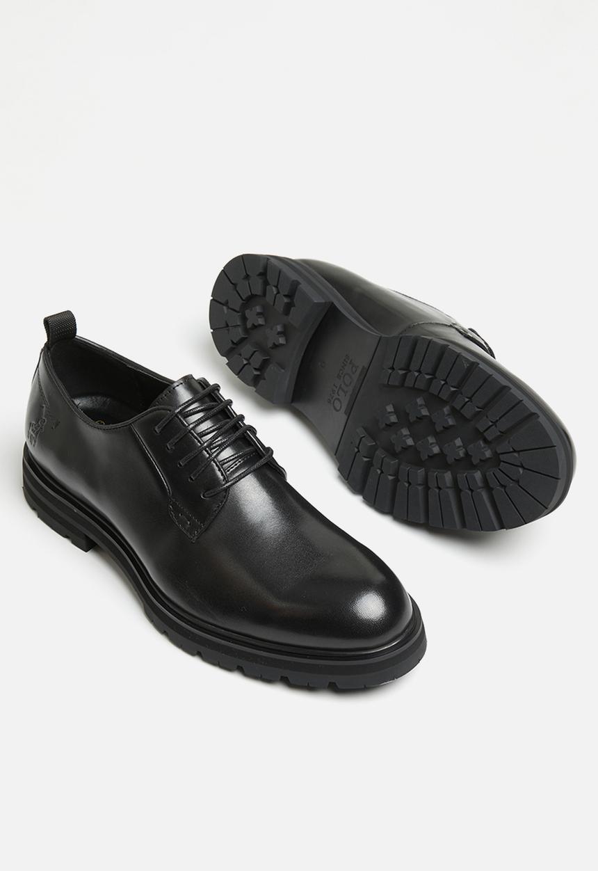 POLO - Casual rounded lace up - black 