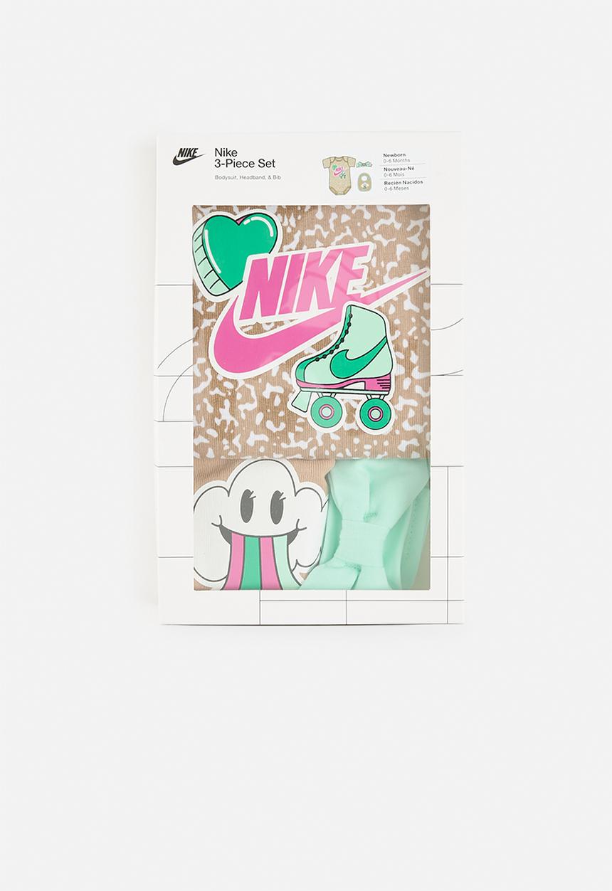 Nike - Nike "n" is for nike bodysuit 3-piece set - brown