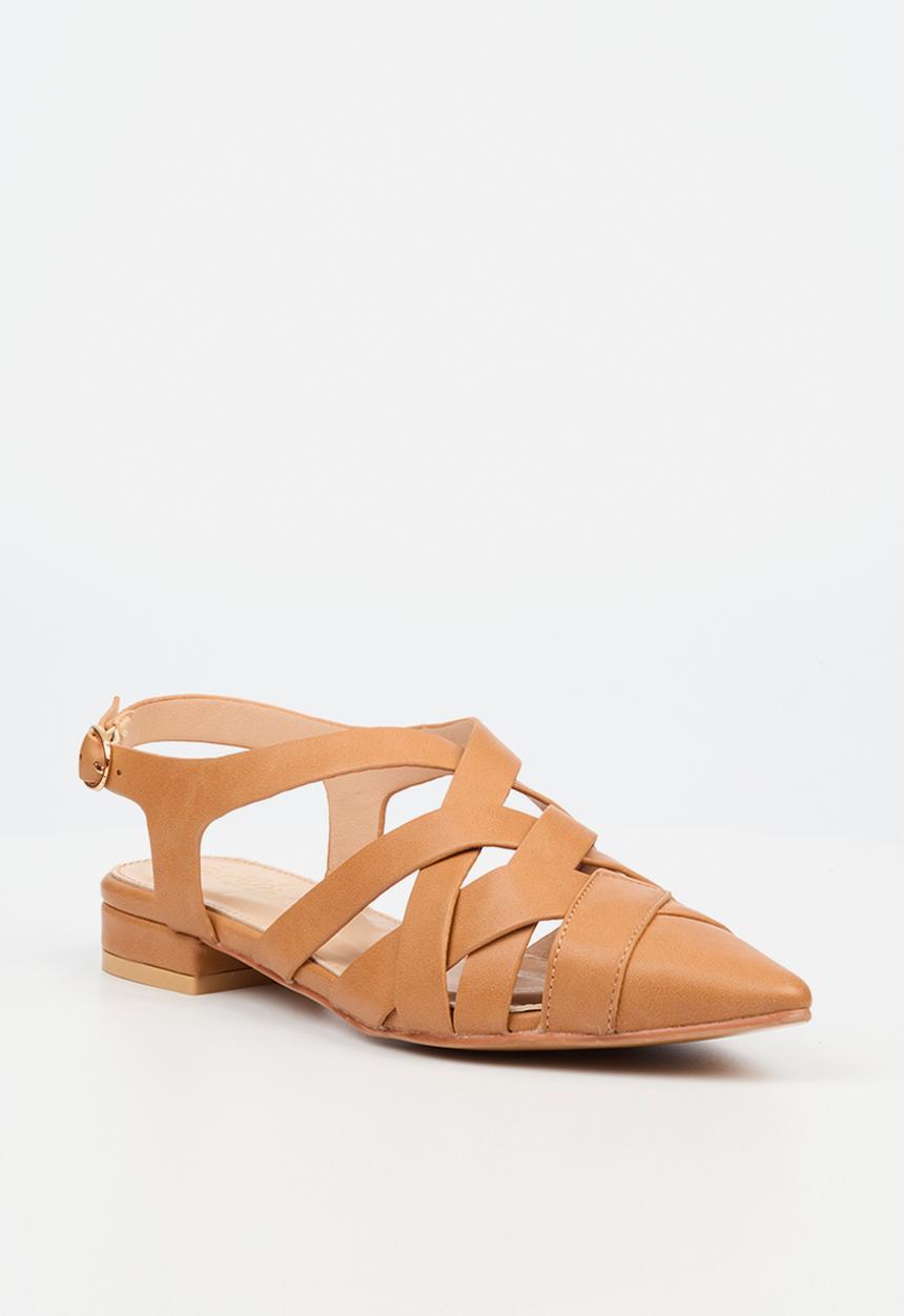 Miss Black - Salina strappy slingback - tan