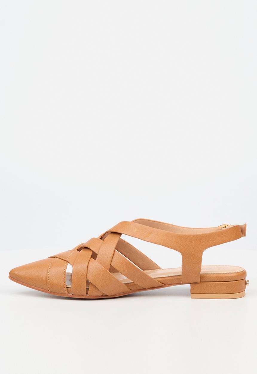 Miss Black - Salina strappy slingback - tan