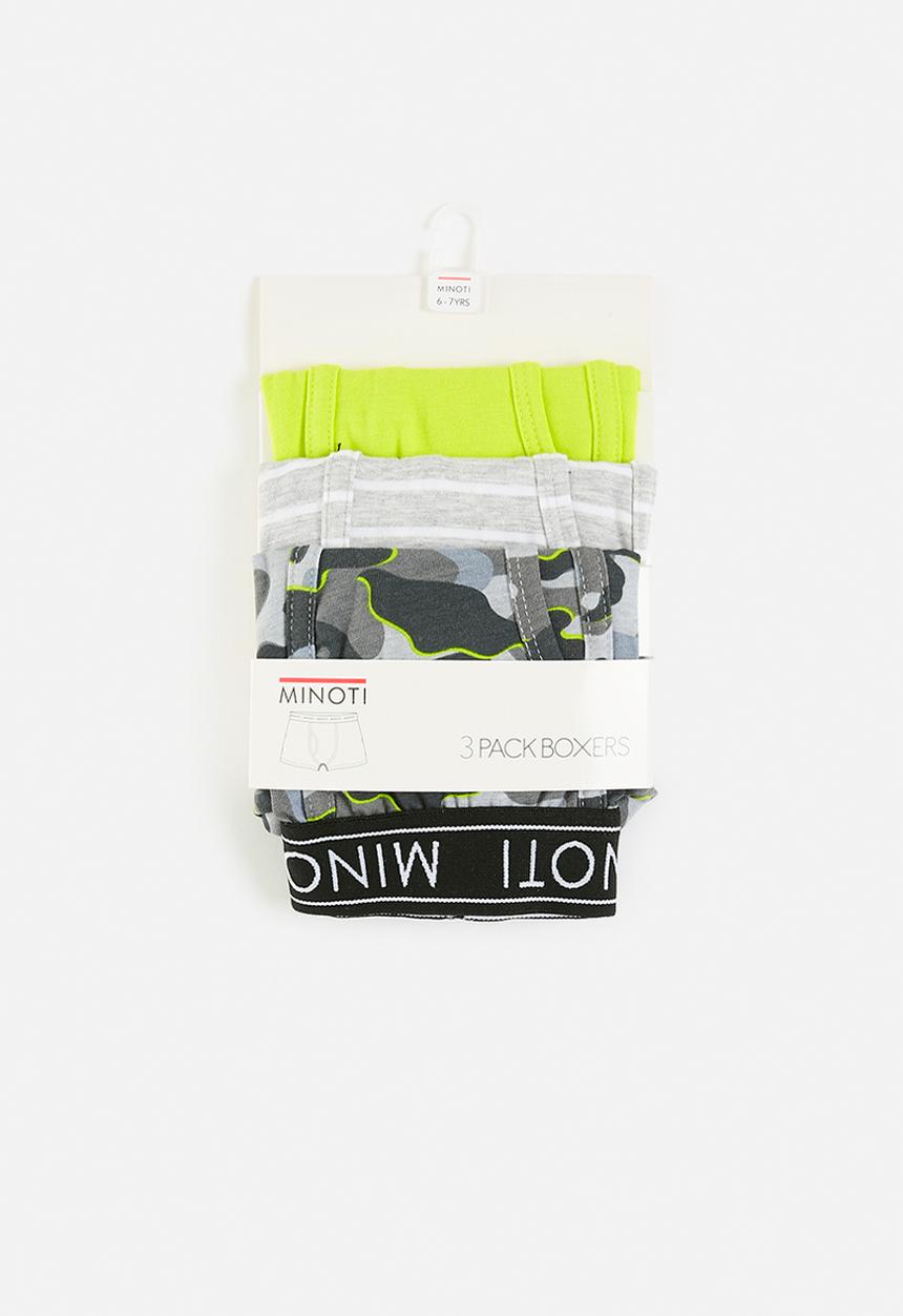 MINOTI - Boys camo green 3 pack boxers - multi