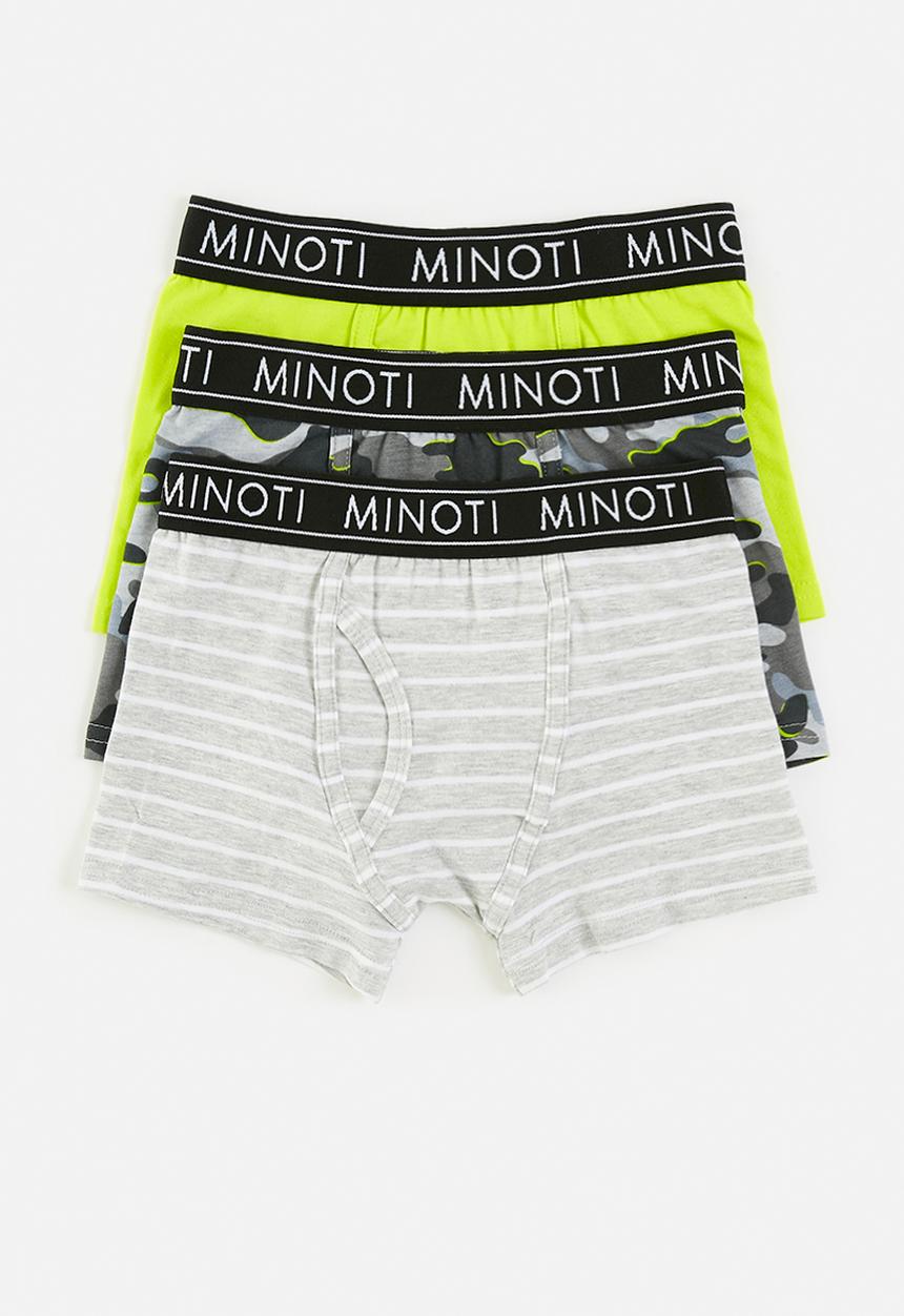 MINOTI - Boys camo green 3 pack boxers - multi