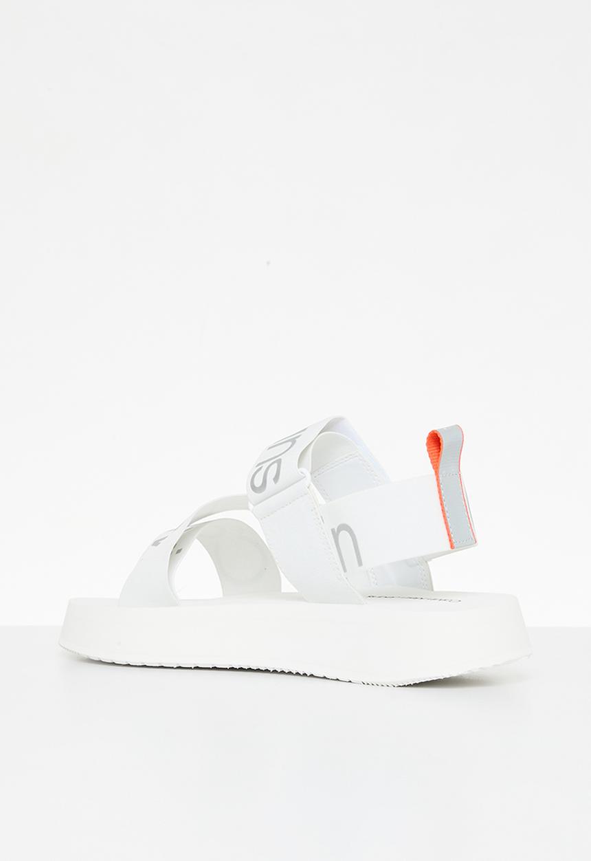 Calvin Klein - Prefersato sandal webb - bright white/reflective silver